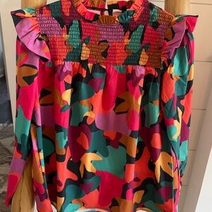 Michelle McDowell Ruffled Blouse